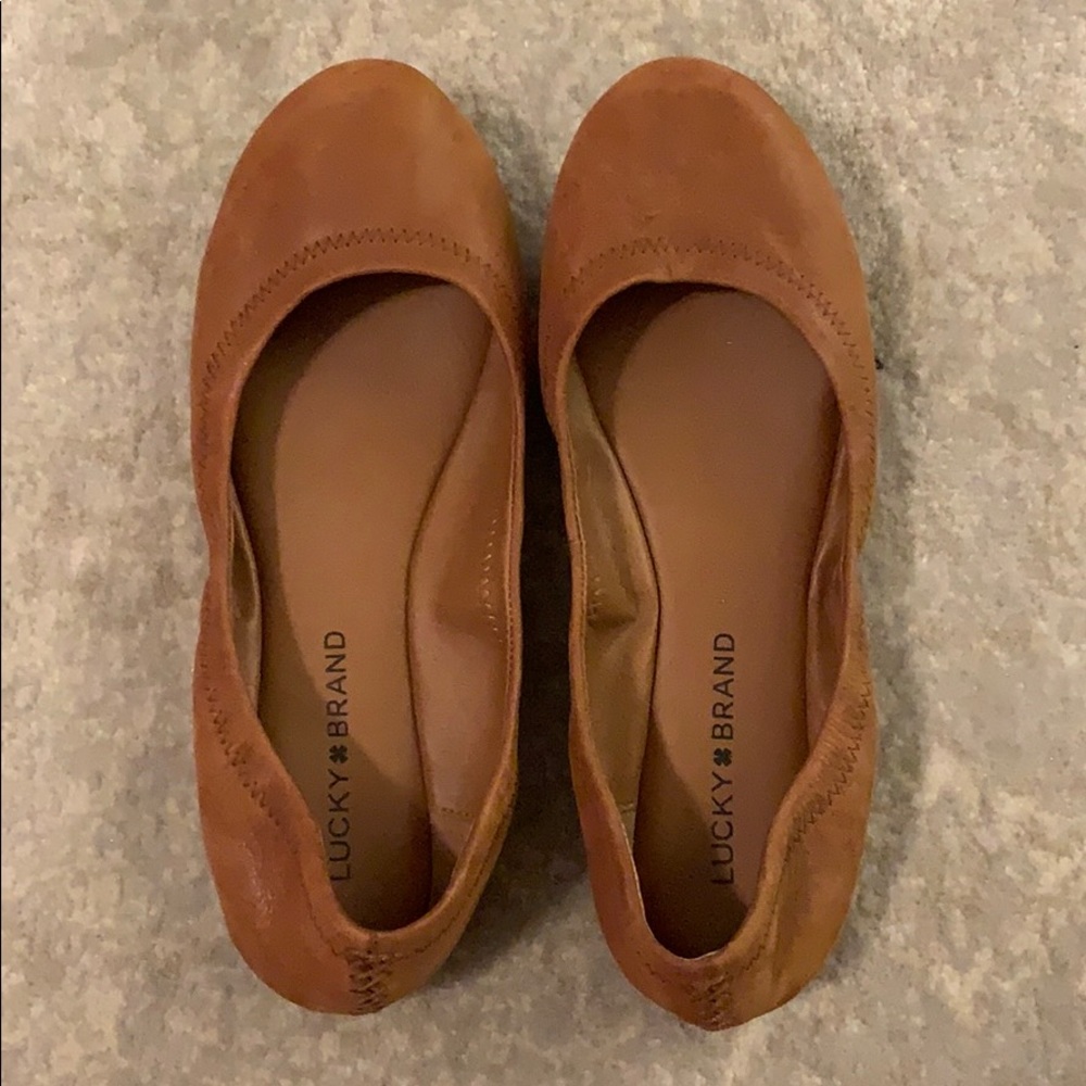 Lucky brand leather flats.